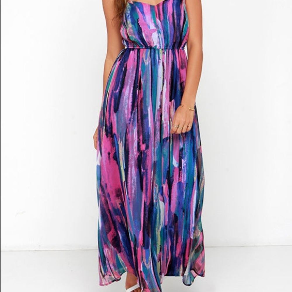Jack by BB Dakota Watercolor Maxi Dress